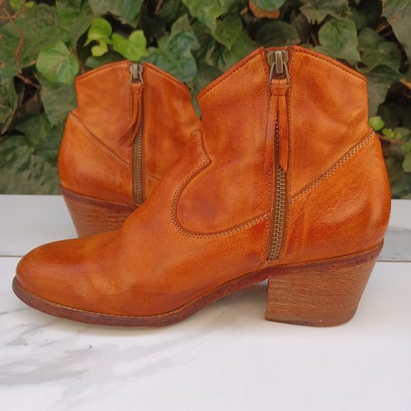 N.D.C Santa Monica Made By Hand Stacked Heel Zip Up Ankle Boots Size 37 - Picture 7 of 12